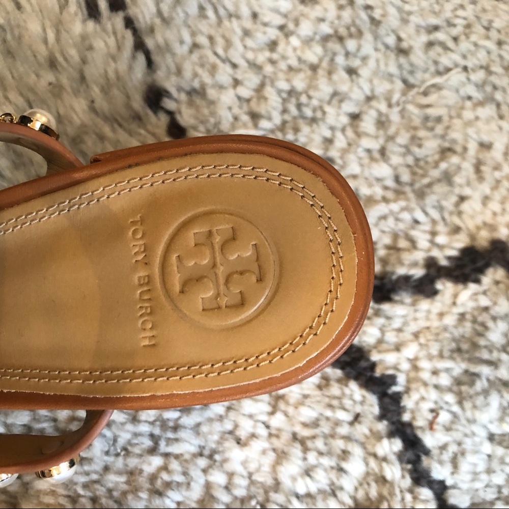 Tory Burch Emmy Pearly Studded Block Heel Sandals - Picture 8 of 8